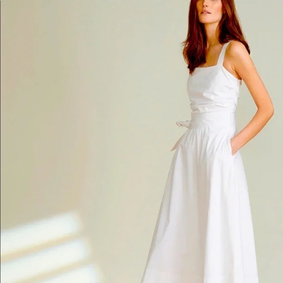 VERONICA BEARDPositano Ruched Bow Midi Dress